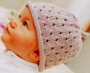 вязание спицами шапочки для малыша